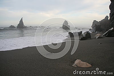 Waves Crashing on The West Coast - South Island, New Zealand Stock Photo