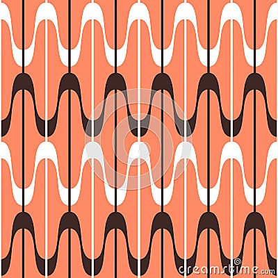 Waves geometric seamless pattern. Simple wavy zigzag stripes Vector Illustration