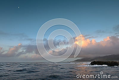 Waves hitting the scenic coast along Greymouth in New Zealand Stock Photo