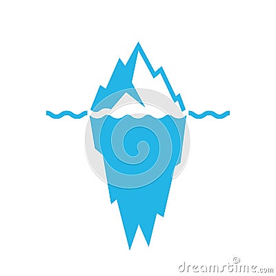 Waves and iceberg vector icon Vector Illustration