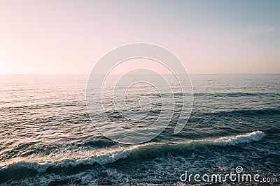 Waves in the Pacific Ocean, in La Jolla, San Diego, California Stock Photo