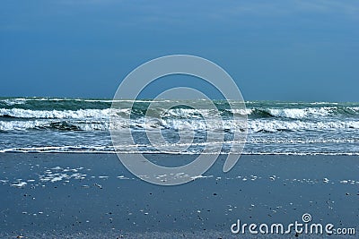 Waves at the sea, beach at island Pelestrina Stock Photo