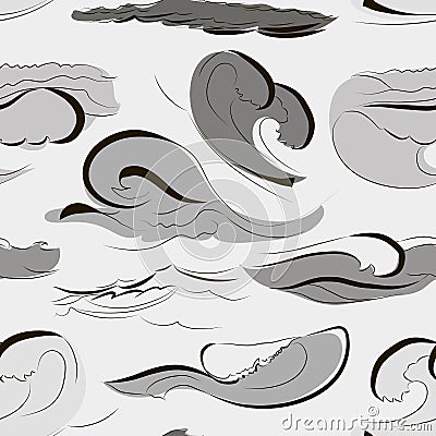 Waves set pattern Vector Illustration