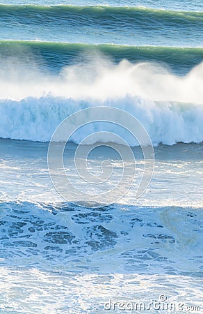 Huge wave surges in wake of Cyclone Cody Stock Photo