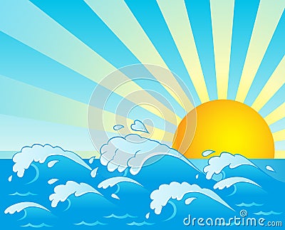 Waves theme image 4 Vector Illustration