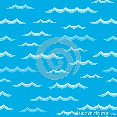 Waves theme seamless background 2 Vector Illustration