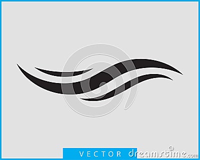 Waves vector design. Water wave icon. Wavy lines isolated Vector Illustration