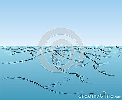 Waves. Vector drawing Vector Illustration