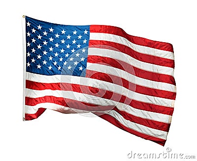 Waving American flag Stock Photo