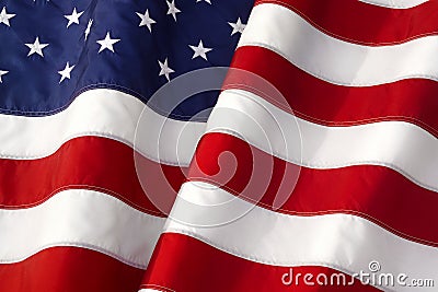 AMERICAN FLAG WAVING PATRIOTIC LIBERTY 4TH OF JULY Stock Photo