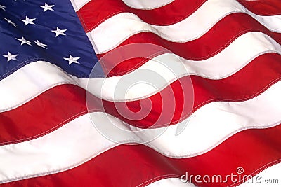 AMERICAN FLAG WAVING LIBERTY PATRIOTIC 4TH OF JULY Stock Photo