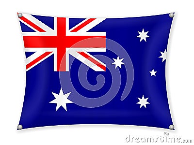 Waving Australia flag Vector Illustration