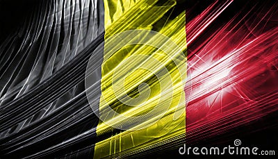 Waving Belgium Flag. Stock Photo