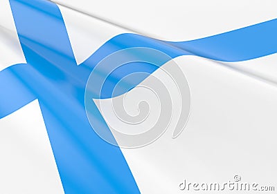 Waving Finnish flag Stock Photo