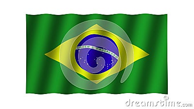 Waving Flag of Brazil . Animation. Footage. Background. Stock Video - Video  of brazil, banner: 155729663