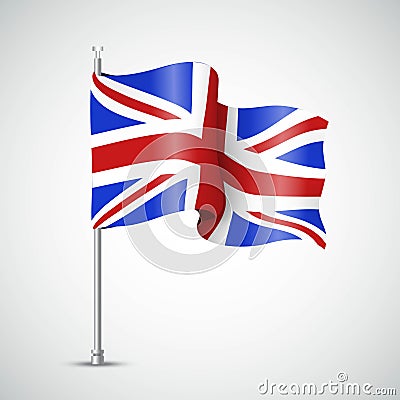 Waving Flag of the Great Britain. Vector illustration Vector Illustration