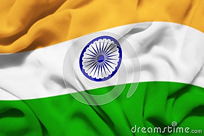 Waving flag of the india Cartoon Illustration