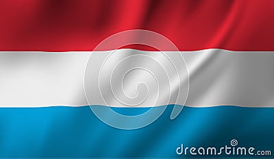 Waving flag of the Luxembourg. Waving Luxembourg flag Stock Photo