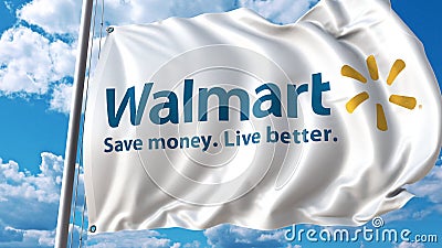 Editorial Walmart Logo on Glass Building. Stock Video - Video of  department, company: 204093945