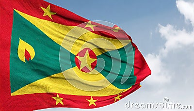 Waving Grenada Flag. Stock Photo