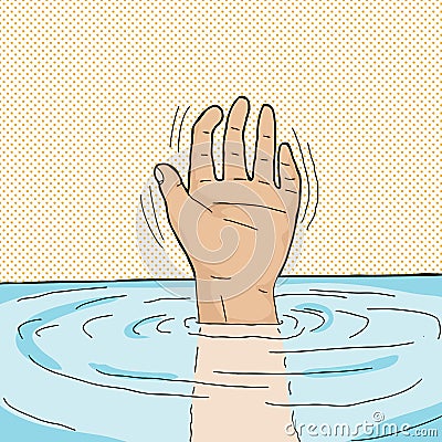 Waving For Help Stock Vector - Image: 43485818