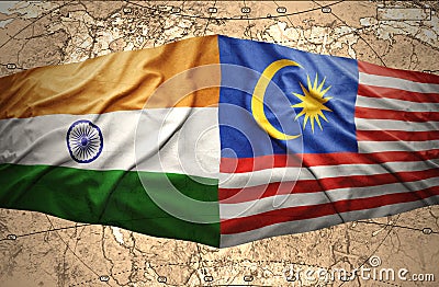 Malaysia and India Stock Photo