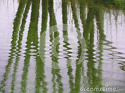 Waving reflection Stock Photo