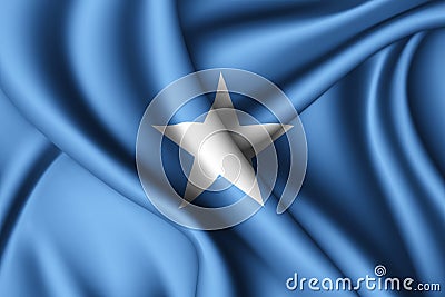 waving silk flag of Somalia Stock Photo