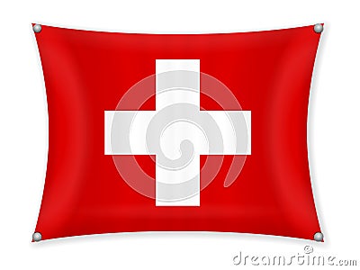 Waving Switzerland flag Vector Illustration