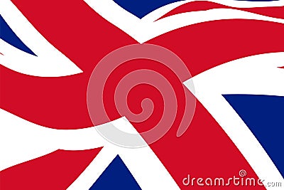 Waving United Kingdom flag Vector Illustration