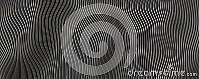 Wavy abstract silver line background Stock Photo