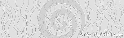 Wavy background. Hand drawn waves. Seamless wallpaper on horizontally surface. Stripe texture with many lines. Waved pattern. Vector Illustration