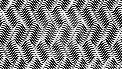 Wavy background - movement illusion Vector Illustration