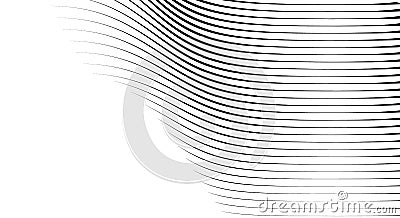 Wavy, billowy, flowing lines abstract pattern. Waving lines text Vector Illustration