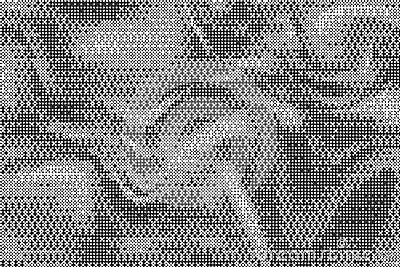 Wavy bitmap pattern background with pixel. Gradient dotted halftone video dither effect. Vector retro game glitch Vector Illustration