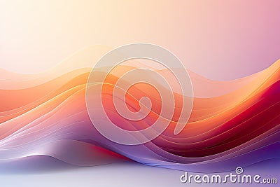 Wavy color background, perfect for wallpaper and artistic design concepts. Stock Photo