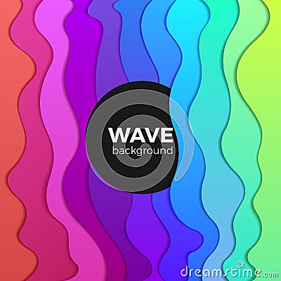 Wavy Colorful Background abstract design vector. R Vector Illustration