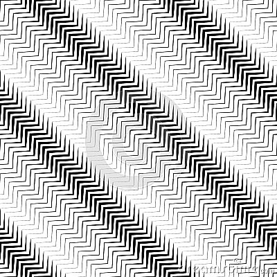 Wavy diagonal parallel lines. seamless, repeatable monochrome pa Vector Illustration