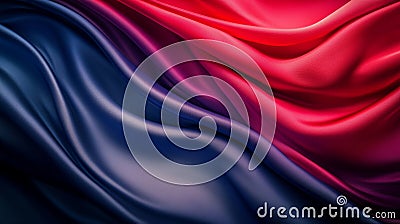 Wavy fabric background with abstract wave shape. AI illustration created from generative data Cartoon Illustration