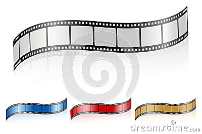 Wavy film strip 3 Vector Illustration