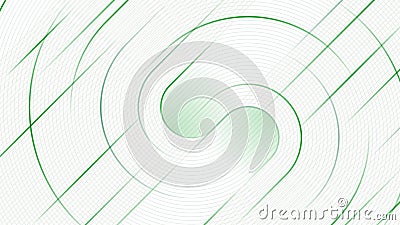 Wavy geometric abstract background with green lines. Rounded lines pattern. Modern minimalist gradient texture. Suit for banner, Vector Illustration