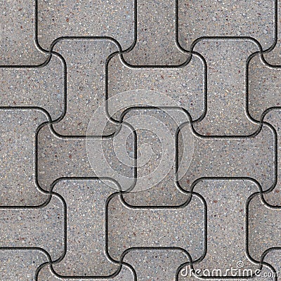 Wavy Gray Paving Slabs. Stock Photo