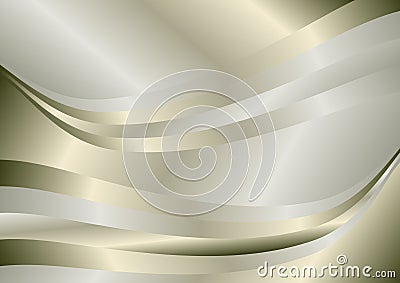 Wavy Grey and Gold Gradient Background Stock Photo