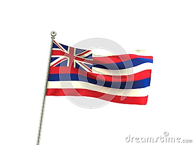 Wavy Hawaii Flag Stock Photo