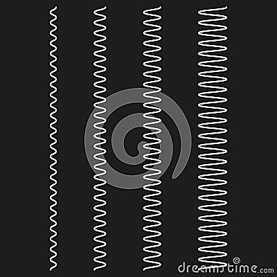 Wavy lines pattern. Vertical white curves. Abstract vector background. Repetitive line design. Vector Illustration