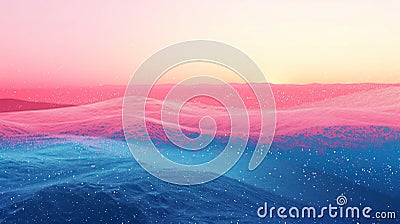 Wavy noised grainy gradient abstract background. Generative AI Stock Photo