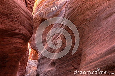 Wavy Rocks in Wire Pass Stock Photo