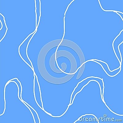 Wavy Seamless Trippy Pattern with grunge textures. Seamless pattern of colorful abstract squiggles print, scribble Vector Illustration