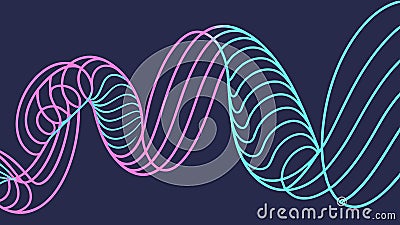 Wavy spiral pattern, abstract flow design element vector design Generative AI Vector Illustration