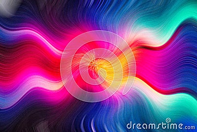 Wavy tie-dye style rainbow colored background Stock Photo